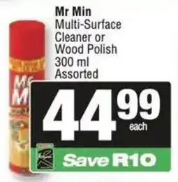 Spar Mr Min Multi-Surface Cleaner or Wood Polish Assorted offer