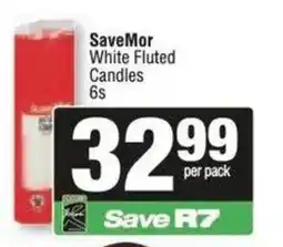 Spar SaveMor White Fluted Candles offer