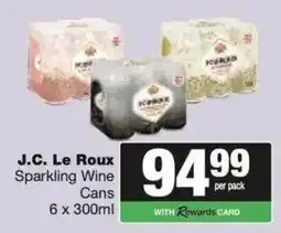 Spar J.C. Le Roux Sparkling Wine Cans offer