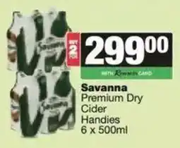 Spar Savanna Premium Dry Cider Handies offer