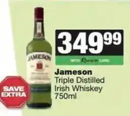 Spar Jameson Triple Distilled Irish Whiskey offer