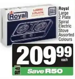 Spar Royal Large 2 Plate Spiral Electric Stove Assorted offer