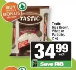 Spar Tastic Rice Brown, White or Parboiled offer