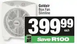 Spar Goldair Box Fan Slimline offer