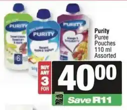 Spar Purity Puree Pouches Assorted offer