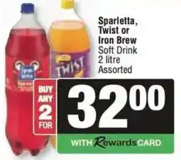Spar Sparletta, Twist or Iron Brew Soft Drink Assorted offer