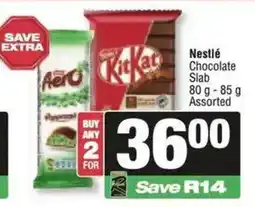 Spar Nestlé Chocolate Slab Assorted offer