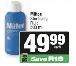 Spar Milton Sterilising Fluid offer