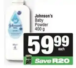 Spar Johnson's Baby Powder offer