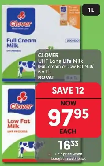 Clover UHT Long Life Milk