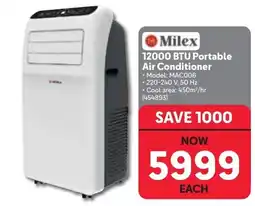 Makro Milex 12000 BTU Portable Air Conditioner offer