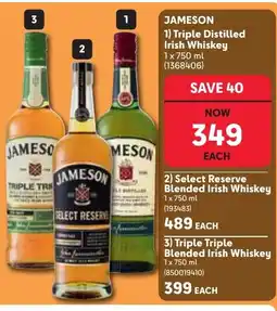 Makro JAMESON Triple Distilled Irish Whiskey offer