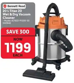 Makro Bennett Read 20 L Titan 20 Wet & Dry Vacuum Cleaner offer