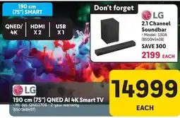 Makro LG 190 cm (75") QNED AI 4K Smart TV offer