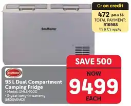 Makro SnookMaster 95 L Dual Compartment Camping Fridge offer