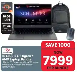 Makro packard bell 16 GB/512 GB Ryzen 3 AMD Laptop Bundle offer