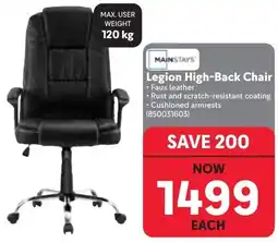 Makro Mainstays Legion High-Back Chair offer