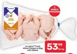 Pick n Pay Hypermarket no name Fresh Whole Chicken in Bag with Giblets offer