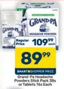 Pick n Pay Hypermarket Grand-Pa Headache Powders offer