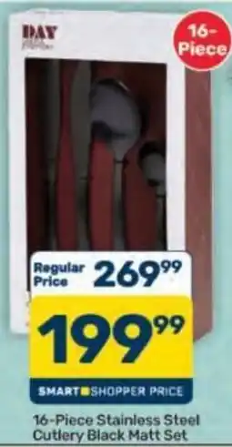 Pick n Pay Hypermarket 16-Piece Stainless Steel Cutlery Black Matt Set offer