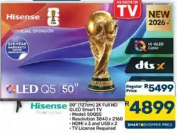 Pick n Pay Hypermarket Hisense LED Q5 50" offer