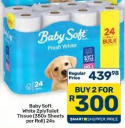 Pick n Pay Hypermarket Baby Soft White 2ply Toilet Tissue offer