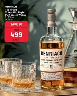 Makro’s liquor Benriach The Twelve 12 Year Old Single Malt Scotch Whisky offer