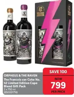 Makro’s liquor ORPHEUS & THE RAVEN The Francois van Coke No. 42 Limited Edition Cape Blend Gift Pack offer