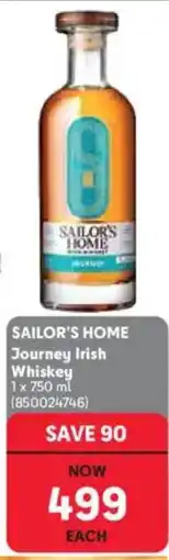 Makro’s liquor SAILOR'S HOME Journey Irish Whiskey offer