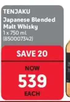 Makro’s liquor TENJAKU Japanese Blended Malt Whisky offer