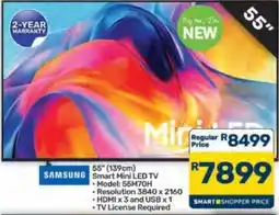 Pick n Pay Hypermarket SAMSUNG 55" Smart Mini LED TV offer