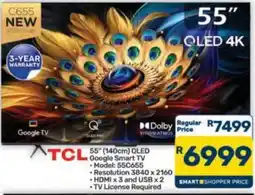 Pick n Pay Hypermarket TCL 55" (140cm) QLED Google Smart TV offer