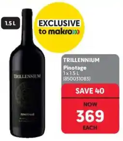 Makro’s liquor Trillennium Pinotage offer