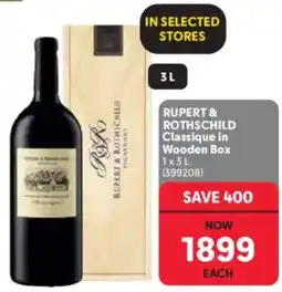 Makro’s liquor Rupert & Rothschild Classique in Wooden Box offer