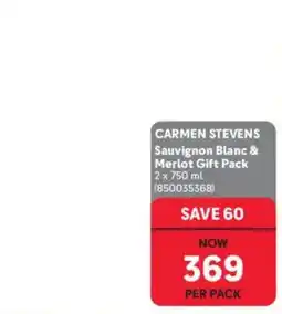 Makro’s liquor CARMEN STEVENS Sauvignon Blanc & Merlot Gift Pack offer
