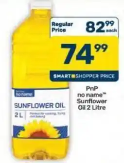 Pick n Pay Hypermarket no name Sunflower Oil offer