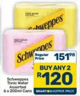 Pick n Pay Hypermarket Schweppes Tonic Water Assorted offer