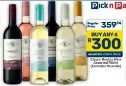 Pick n Pay Hypermarket Classic Routes Wine Assorted offer