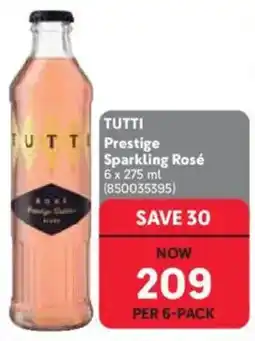 Makro’s liquor TUTTI Prestige Sparkling Rosé offer