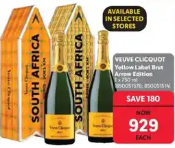 Makro’s liquor VEUVE CLICQUOT Yellow Label Brut Arrow Edition offer