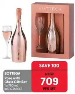 Makro’s liquor BOTTEGA Rose with Glass Gift Set offer