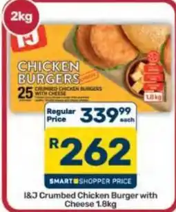 Pick n Pay Hypermarket I&J Crumbed Chicken Burger with Cheese offer
