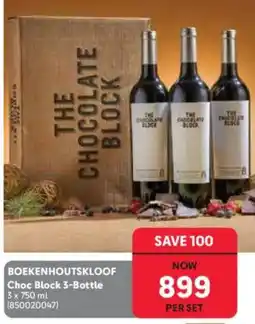Makro’s liquor BOEKENHOUTSKLOOF Choc Block 3-Bottle offer