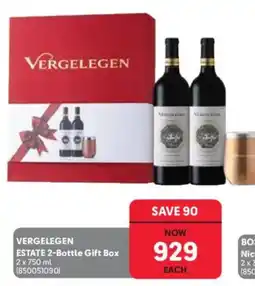 Makro’s liquor Vergelegen Estate 2-Bottle Gift Box offer
