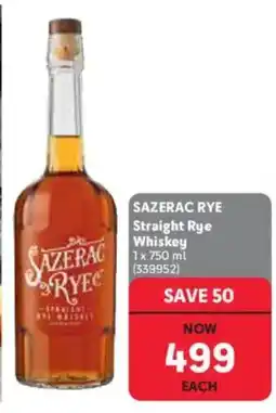 Makro’s liquor SAZERAC RYE Straight Rye Whiskey offer
