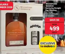 Makro’s liquor WOODFORD RESERVE Kentucky Straight Rye Whiskey offer