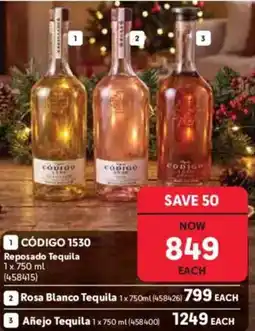 Makro’s liquor CÓDIGO 1530 Reposado Tequila offer