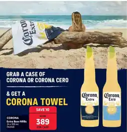 Makro’s liquor Corona Extra Beer NRBs offer