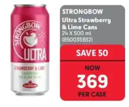 Makro’s liquor Strongbow Ultra Strawberry & Lime offer