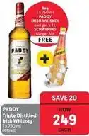Makro Schweppes - paddy triple distilled irish whiskey 1 x 750 ml offer